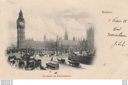 X4- LONDON - HOUSES OF PARLIAMENT - ( OBLITERATION DE 1901 - 2 SCANS ) - Houses Of Parliament