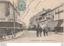 X8-47) MARMANDE - RUE PUYGUERAUD - ( ANIMEE - OBLITERATION DE 1903 - 2 SCANS ) - Marmande