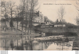 X9-86) COUHE VERAC (VIENNE)  VUE DU PONT ET DU CHATEAU - ( 2 SCANS ) - Couhe