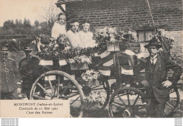 X11-71) MONTPONT- CAVALCADE DU 10 MAI 1925 - CHAR DES REINES - ( 2 SCANS ) - Other & Unclassified