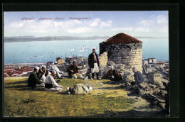 AK Durazzo, Festungsmauer Mit Blick Aufs Meer  - Albania