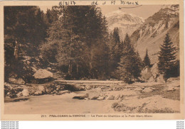 X13-73) PRALOGNAN LA VANOISE - LE PONT DE CHOLLIERE ET LE PETIT MONT BLANC - ( 2 SCANS ) - Pralognan-la-Vanoise