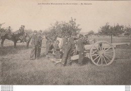 X14- LES GRANDES MANOEUVRES DU NORD - OUEST - EN BATTERIE  - ( MILITARIA - CANON - 2 SCANS ) - Manoeuvres