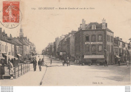 X15-71) LE CREUSOT - ROUTE DE COUCHES ET RUE DE LA GARE - ( CAFE JUILLOT ) - Le Creusot