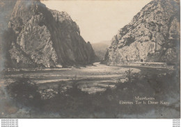 X16- MAZEDONIEN - CARTE PHOTO - EISERNES TOR  BEI   DEMIR  KAPU - ( 2 SCANS) - North Macedonia