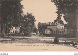 X17-40) MIMIZAN BOURG (LANDES) AVENUE DE LA GARE  -  ( ANIMEE - 2 SCANS )   - Mimizan