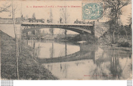 X18-82) BEAUMONT DE LOMAGNE (TARN ET GARONNE) LE PONT SUR  LA GIMONNE - ( ANIMATION - ATTELAGES ) - Beaumont De Lomagne