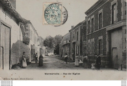 X19-51) WARMERIVILLE (MARNE) RUE DE L'EGLISE - ( ANIMATION - HABITANTS ) - Autres & Non Classés