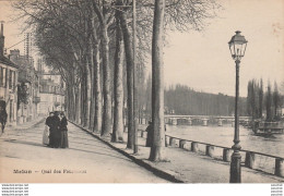 X20-77) MELUN - QUAI DES FOURNEAUX - ( ANIMEE - HABITANTS  - 2 SCANS ) - Melun