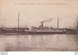 X21- LE HAVRE - LE  PAQUEBOT " EUBEE " DE LA COMPAGNIE DES CHARGEURS REUNIS - 2 SCANS  - Paquebots