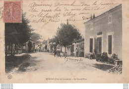 X22-47) AURIAC (LOT ET GARONNE) LA GRAND ' RUE - (ANIMEE - HABITANTS - VILLAGEOIS - OBLITERATION DE 1906) - Autres & Non Classés