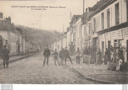 77) SAINT JEAN DEUX JUMEAUX (SEINE ET MARNE) LA GRANDE RUE - ( HABITANTS - CAFE - HOTEL - RESTAURANT LOISEL - 2 SCANS - Other & Unclassified