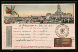 Lithographie Brüssel / Bruxelles, Panorama  - Panoramic Views