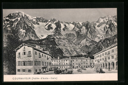 Cartolina Courmayeur, Vallée D`Aoste, Hotel Du Mont Blanc  - Autres & Non Classés