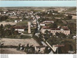 X24-32) JEGUN (GERS) VUE  GENERALE  AERIENNE - CHATEAU D ' EAU ET QUARTIER DES ROSES  - ( 2 SCANS ) - Altri & Non Classificati