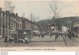 31) VILLEMUR (HAUTE GARONNE) PLACE NOTRE DAME - (ANIMEE - ROULOTTE DU REPARATEUR DE PARAPLUIES -  2 SCANS ) - Autres & Non Classés