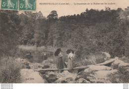 X26-44) AIGREFEUILLE - LA  TRAVERSEE DE LA MAINE SUR LES ROCHERS - ( ANIMEE - 2 SCANS ) - Aigrefeuille-sur-Maine