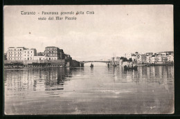 Cartolina Taranto, Panorama Generale Della Citta Visto Dal Mar Piccolo  - Taranto