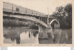 X27-94) SAINT MAUR LA PIE - LES BORDS DE LA MARNE ET LA PASSERELLE - ( 2 SCANS ) - Saint Maur Des Fosses