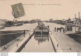 X27-21) SAINT JEAN DE LOSNE (COTE D'OR) LE BASSIN DU CANAL DE BOURGOGNE - LA PENICHE QUASIMODO - CHEVAL HALAGE - Sonstige & Ohne Zuordnung