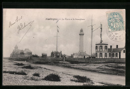 AK Cayeux-sur-Mer, New Brigton, Le Phare Et Le Semaphore  - Lighthouses