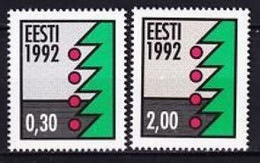 1992. Estonia.  Christmas 1992. MNH. Mi. Nr. 195y-96y. - Estonia