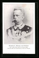 Cartolina König Humbert Von Italien In Reich Geschmückter Uniform  - Royal Families