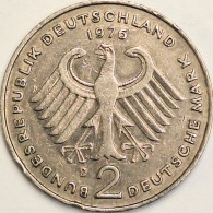 Germany Federal Republic - 2 Mark 1976 D, Theodor Heuss, KM# A127 (#4835) - 2 Mark