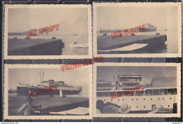 Fixe Messageries Maritimes Paquebot Félix Roussel Entrant Dans Le Port D'Alexandrie Egypte 1934 Beau Format - Schiffe