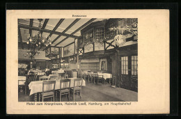 AK Hamburg-Neustadt, Hotel Zum Kronprinzen, Restaurant  - Mitte