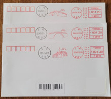 China Cover "Jinze Ancient Bridge" (Shanghai) Postage Stamp First Day Actual Delivery Seal (7 Pieces Per Set) - Omslagen