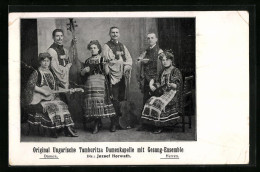 AK Original Ungarische Tamburitza Damenkapelle Mit Gesang-Ensemble, Trachtenkapelle  - Music And Musicians