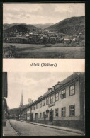 AK Ilfeld /Südharz, Gasthaus Goldene Krone, Ortsansicht  - Autres & Non Classés