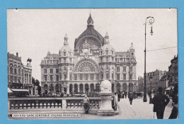 1107 BELGIUM BELGICA ANVERS GARE CENTRALE FACADE PRINCIPALE RARE POSTCARD - Autres & Non Classés