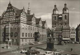 72273325 Wittenberg Lutherstadt Markt Mit Rathaus Und Stadtkirche Wittenberg Lut - Wittenberg