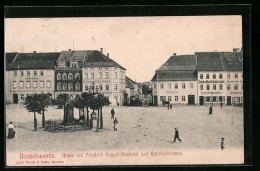 AK Bischofswerda, Markt Mit Friedrich August Denkmal  - Bischofswerda