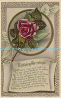 R174706 Birthday Greetings. Red Rose. Tuck. Gem. 1910 - World
