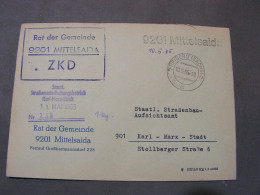 DDR , ZKD Brief , Mittelsaida   1965 - Briefe U. Dokumente