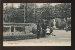 55 - VERDUN - PROMENADE DE LA DIGUE - BUSTE BUVIGNIER ET LE KIOSQUE - EDITEUR LIBRAIRIE FEYS - Verdun