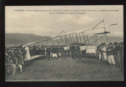 55 - ST-MIHIEL - AVIATION -  LES LIEUTENANTS CAMERMAN ET VUILLERME SUR BIPLAN FARMAN - EDITEUR A. LEVY - Saint Mihiel