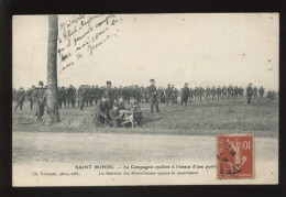 55 - ST-MIHIEL - LA COMPAGNIE CYCLISTE A L'ASSAUT - BATTERIE DES MITRAILLEUSES HOTCHKISS - EDITEUR FOLIGUET - Saint Mihiel