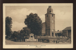 55 - SPINCOURT - L'EGLISE - EDITEUR WARIN, SPINCOURT - CARTE REPONSE AU JEU RADIO DUBONNET EN 1938 - Spincourt