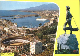 72270844 Malaga Andalucia Plaza De Toros Y Puerto Stierkampfarena Hafen Denkmal  - Autres & Non Classés
