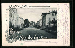 AK Simbach A. Inn, Innstrasse Mit Bäumen  - Simbach