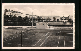 AK Mannheim-Lindenhof, Pfalzplatz Mit Tennisplätzen  - Mannheim