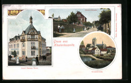AK Klosterlausnitz, Hotel Herzog Ernst, Bahnhofstrasse, Klosterkirche  - Bad Klosterlausnitz