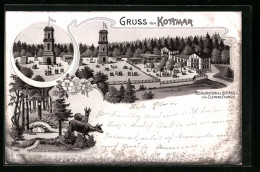 Lithographie Eibau, Gasthaus Kottmar  - Autres & Non Classés