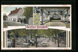 AK Gundorf, Gasthof Von Franz Barth, Innen- Und Aussenansicht  - Autres & Non Classés