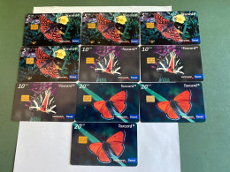 - 8 - Switzerland Butterflies Complete Serie With Variants - Switzerland