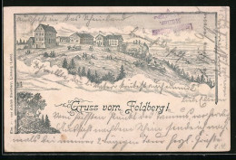 Lithographie Feldberg, Hotels Auf Dem Gipfelplateau, Blick Ins Land  - Autres & Non Classés